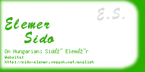 elemer sido business card